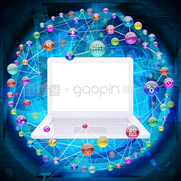 筆記本電腦與應用程序圖標 驅(qū)動現(xiàn)代數(shù)字體驗的技術(shù)開發(fā)探索